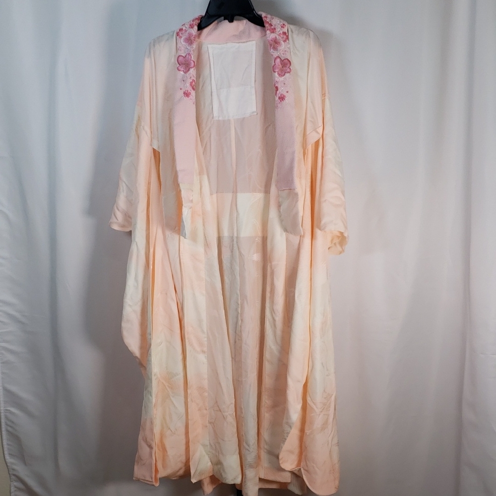 Kimono Outer Layer - Nakadai Kimono Co. - Sakura Blossom and Crane Motif‎